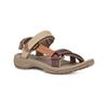 Sandale TEVA "W TERRA FI LITE", Gr. 37, braun (incense, lio), Textil, Synthetik, sportlich, Schuhe