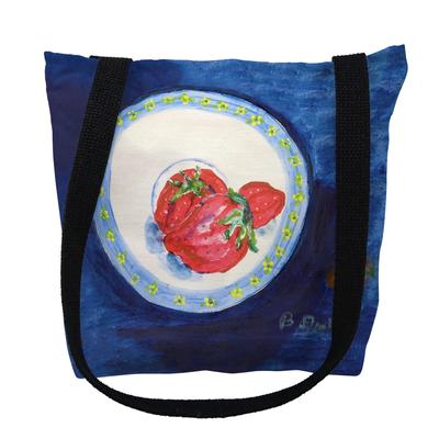 Strawberry Plate Small Tote Bag 13x13