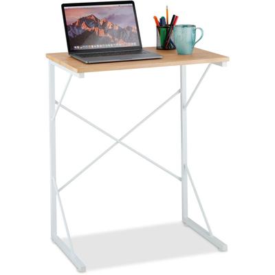 Relaxdays - Schreibtisch, kleiner Büro Tisch, Mini Computertisch, hbt: 75x60x40 cm, Arbeitstisch, Image