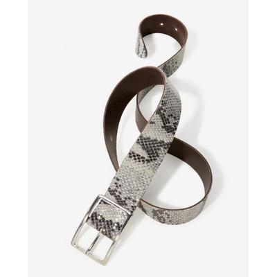 Boston Proper - Natural Snake - Modern Classic Leather Snakeskin Belt - Medium