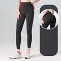 Per donna Pantaloni da yoga Leggings da yoga Fascia Elastica Vita Alta Yoga Allenamento in Palestra Pilates Collant Grigio scuro Nero Avorio Gli sport Abbigliamento sportivo Elasticizzato Taglia