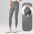 Per donna Pantaloni da yoga Leggings da yoga Fascia Elastica Vita Alta Yoga Allenamento in Palestra Pilates Collant Grigio scuro Nero Avorio Gli sport Abbigliamento sportivo Elasticizzato Taglia