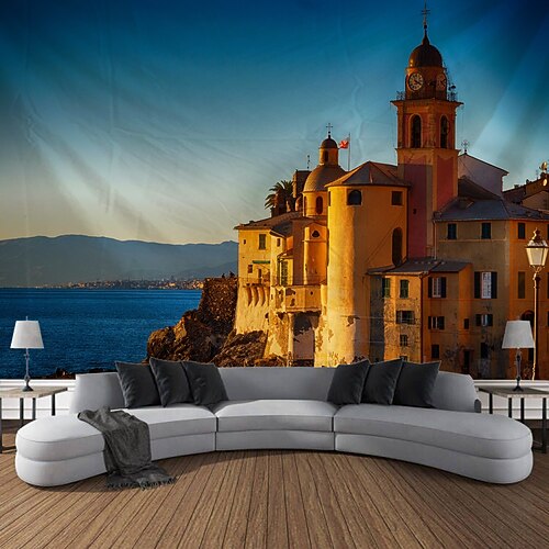 Nacht Stadtansicht hängen Wandteppich Kunst große Wandteppich Wandbild Dekor Fotografie Hintergrund Decke Vorhang Haus Schlafzimmer Wohnzimmer Dekoration Wandtuch XXL Natur Image