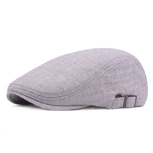 Herren Schiebermütze Ascot-Hut Ballonmütze Schwarz Blau Bauwolle / Leinen Mischung Modisch Brautkleider schlicht Strasse Täglich Glatt Einstellbar Sonnenschutz Atmungsaktiv Image