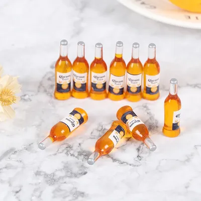 10Pcs 1/6 Dollhouse Miniature Resin Bottle Simulation Wine Bottle Model For Doll House Kitchen Home Decor Accessories Toys