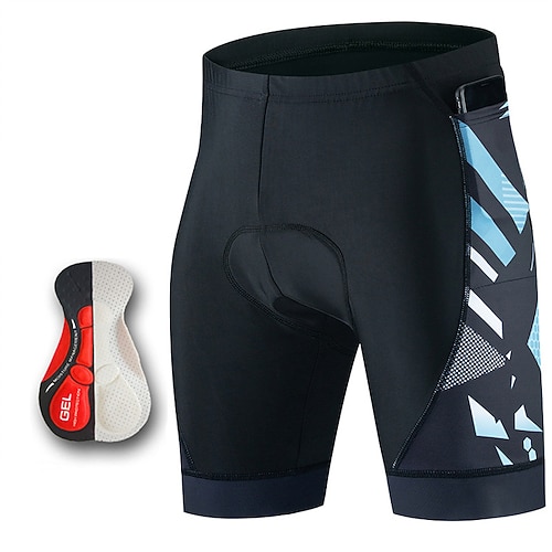Herren Fahrradhose Fahrradshorts Gepolsterte Fahrradhose Einfarbig Fahhrad Shorts Gepolsterte Shorts / Chamois mit 3 Gesäßtaschen Schnelltrocknend Bequem Atmungsaktiv Sport Schwarz Weiß Gelb Image