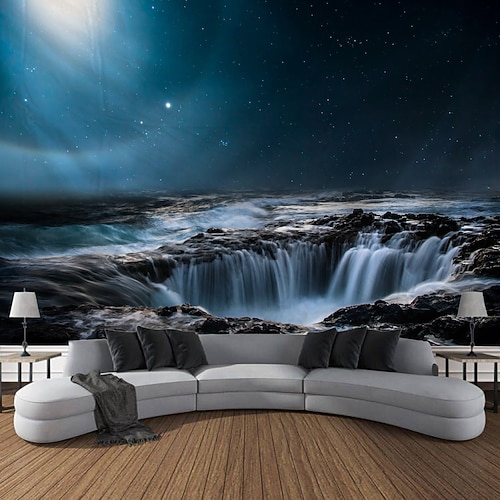 Natur Sterne Himmel hängen Wandteppich Kunst große Wandteppich Wandbild Dekor Fotografie Hintergrund Decke Vorhang Haus Schlafzimmer Wohnzimmer Dekoration Wandtuch XXL Natur Image