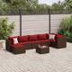 Vidaxl - Set Divani da Giardino 8 pz con Cuscini in Polyrattan Marrone