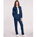 Blair Women's Essential Knit Jacket Pant Set - Blue - L - Misses