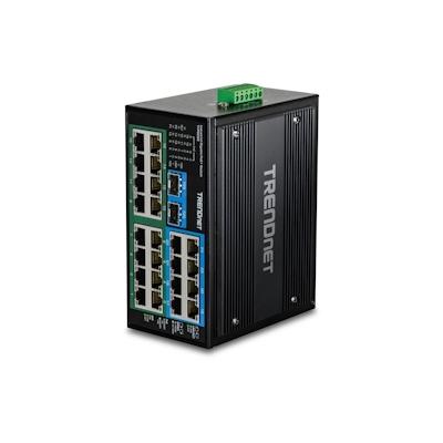 TRENDnet TI-PG262 DIN-Rail Switch, 26-Port gehärteter Industrial Gigabit PoE+