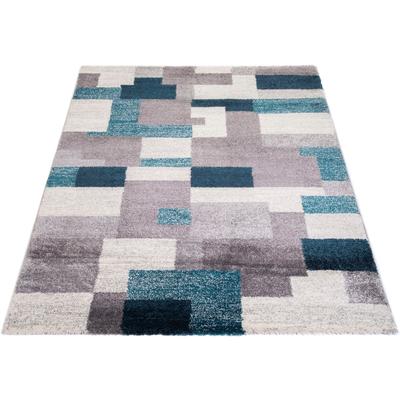 Teppich OCI DIE TEPPICHMARKE "Steady Allover", grau (grau, petrol), B:200cm H:20mm L:250cm, Kunstfaser, Teppiche, besonders weich durch Mircofaser, Wohnzimmer Image
