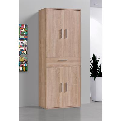Mehrzweckschrank PROCONTOUR "Schrank Clara BESTSELLER", braun (sonoma eiche), B:64cm H:167cm T:34cm, Schränke, Höhe 167cm mit variabel verstellbaren Einlegeböden Image