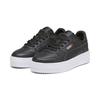 Sneaker PUMA "Carina Street Sneakers Mädchen", Kinder, Gr. 37.5, schwarz-weiß (schwarz rose gold weiß metallic), Obermaterial: Leder, Synthetik; Futter: Synthetik, Textil; Innensohle: Textil; Laufsohle: Gummi, Schuhe