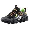 Sneaker SKECHERS "SKECH-O-SAURUS LIGHTS", Kinder, Gr. 32, schwarz (schwarz, limette, neon dino), Lederimitat, Mesh, animal-print, kontrastfarbene Details, casual, Schuhe, Blinkschuh, Trekkingschuh, Kindergartenschuh mit markanter Profilsohle