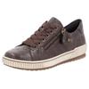 Plateausneaker REMONTE, Damen, Gr. 41, braun (dunkelbraun), Leder, used, sportlich, Schuhe, Freizeitschuh, Halbschuh, Schnürschuh mit Außenreißverschluss