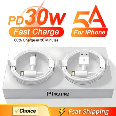 PD 30 W USB-Kabel für Apple iPhone 14 13 12 11 Pro Max 7 8 14 Plus XS XR Schnelllade-USB-C-Kabel Ladegerät Datumskabel Zubehör Image