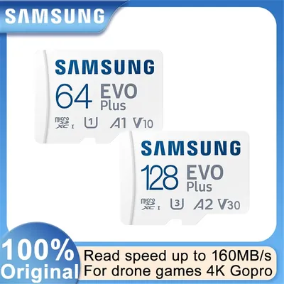 SAMSUNG EVO Plus 64GB A1 U1 Micro SD Karte U3 4K 128GB 512GB 256GB A2 Micro SD Pro Plus Flash