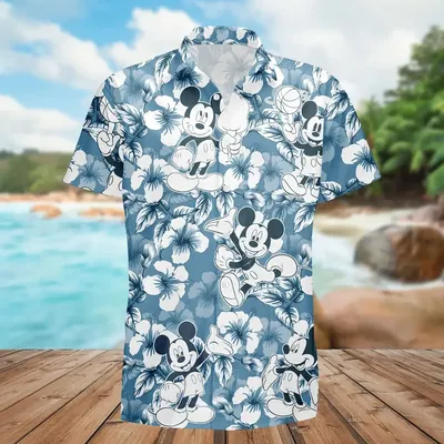 Mickey Mouse Tropical Hawaiian Shirt Disney World Aloha Shirt Disneyland Shirt Kids Disney Shirt