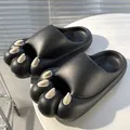 Simpatiche pantofole con zampa di tigre per uomo 2024 nuova primavera scivoli da esterno scarpe divertenti cartoni animati artiglio di gatto coppie pantofola design infradito