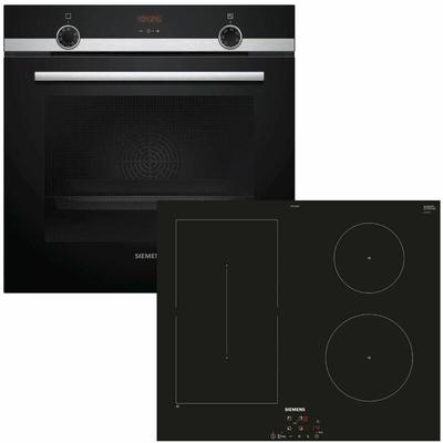 Herdset Siemens Backofen ecoClean mit Induktionskochfeld Flexi Zone - autark, 60 cm