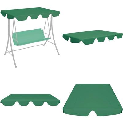 Vidaxl - Ersatzdach für Hollywoodschaukel Grün 188/168x145/110 cm - Dach Gartenschaukel - Dach Image
