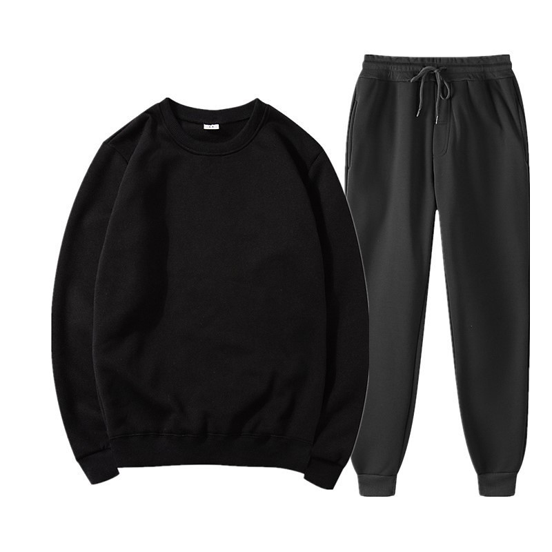 Men's Tracksuit Sweatsuit Jogging Suits Black Blue Orange Light Grey Crew Neck Plain 2 Piece Sports Outdoor Daily Holiday Streetwear Basic Casual Spring Fall Clothing Apparel Hoodies Sweatshirts
