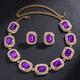 Bridal Jewelry Sets 1 set Rhinestone 1 Necklace Earrings Women's Elegant Fashion Cute Geometrical Gypsophila Oval Jewelry Set For Wedding Party