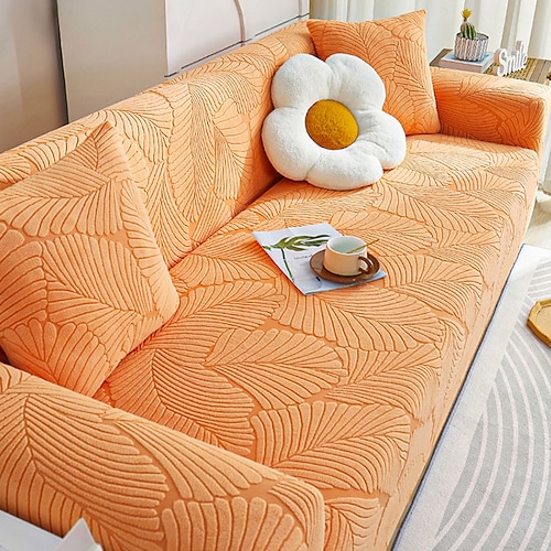 Elastischer Sofabezug aus Jacquard-Samt – universelle All-Inclusive-Passform – universell für alle vier Jahreszeiten – bequemes einteiliges Design – Sofakissen gegen Katzenkratzen Image