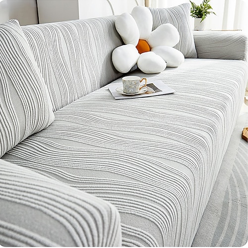 Elastischer Sofabezug aus Jacquard-Samt, All-Inclusive-Universalbezug, für alle vier Jahreszeiten, universelles, faules einteiliges, katzenkratzfestes Sofakissen, langlebig und dehnbar, perfekt für Image