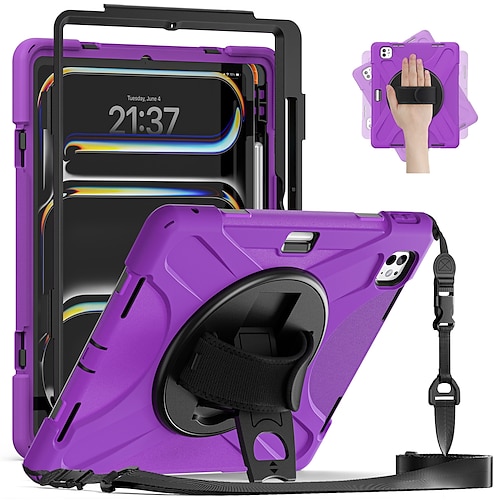 Tablette Hüllenabdeckung Für Apple iPad Air 11(2024) iPad Air 13(2024) iPad Pro 11(2024) iPad Pro 13(2024) iPad 10,9'' 10 iPad Air 5 iPad Pro 12.9'' 5th iPad Pro 11'' 3. 2. 1 Tragbar Griff Image