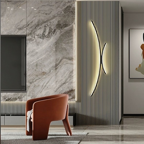 LED-Innenwandleuchten, warmweiß, drehbar, 2-flammig, moderne Wandleuchten aus Metall und Acryl, dekorative Wandbeleuchtung für Wohnzimmer, Schlafzimmer, Flur, 110–240V Image