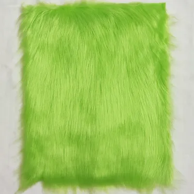 Green Fur Fabric Faux Fur Ribbon Fuzzy Craft Shaggy Plush Materia For DIY Gnome Dolls Dwarf Cosplay