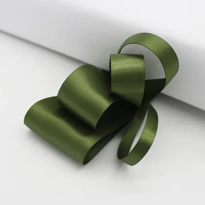 Moss Green Color Grosgrain Satin Ribbon For Gift Packing Christmas Party Decoration Handmade DIY 5