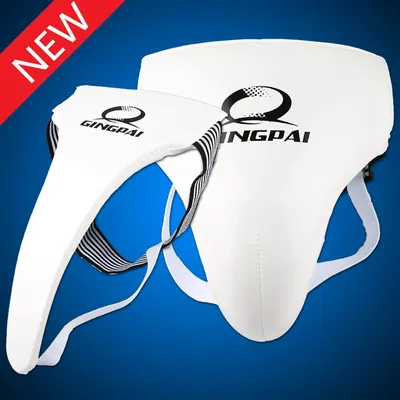 High Quality White Taekwondo Groin Guard Protector Men Women Child Crotch Protector Kicking Boxing