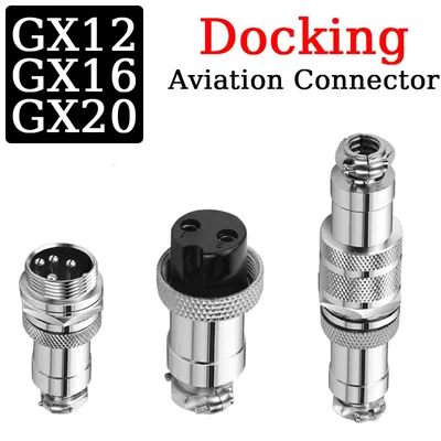5/10/20 Set GX12 GX16 GX20 Docking Connector 2 3 4 5 6 7 8 9 10 12 14 15 Pin Male Female Aviation