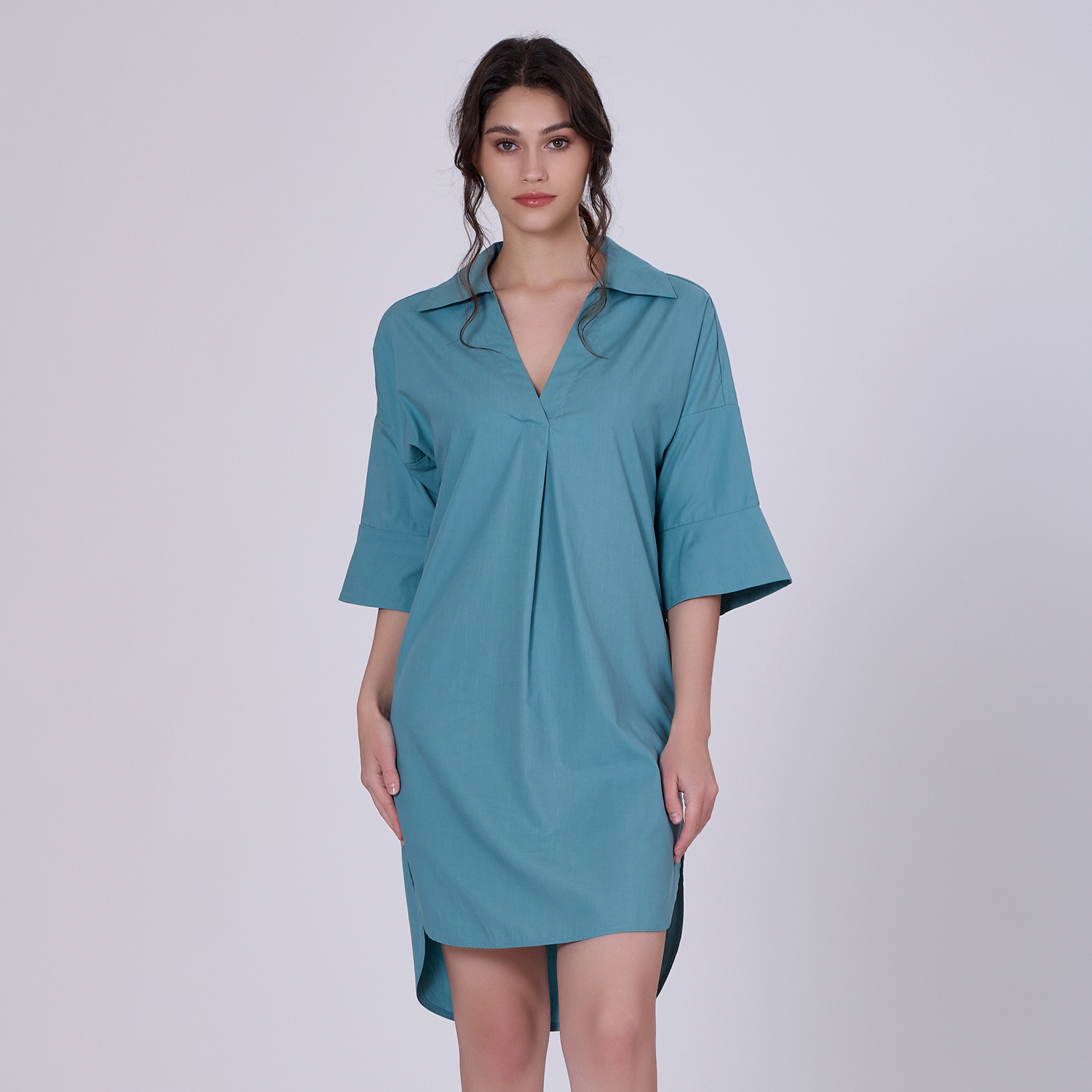 Minimalistisches Hemdkleid aus Baumwolle Image