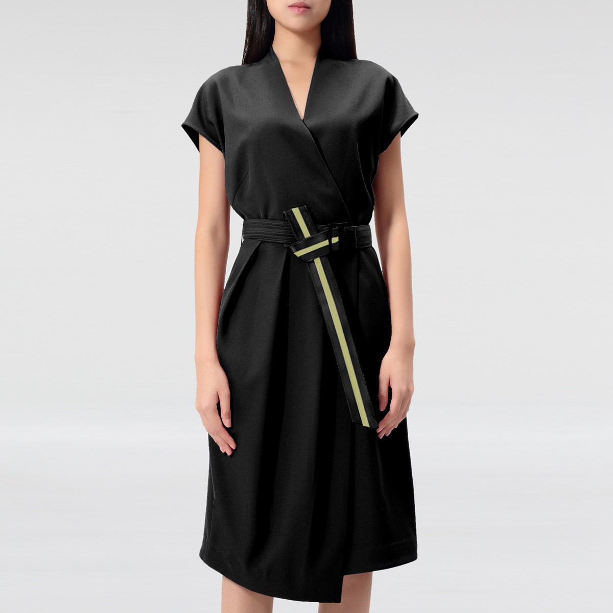 Cache-Coeur Kleid mit V-Ausschnitt Image