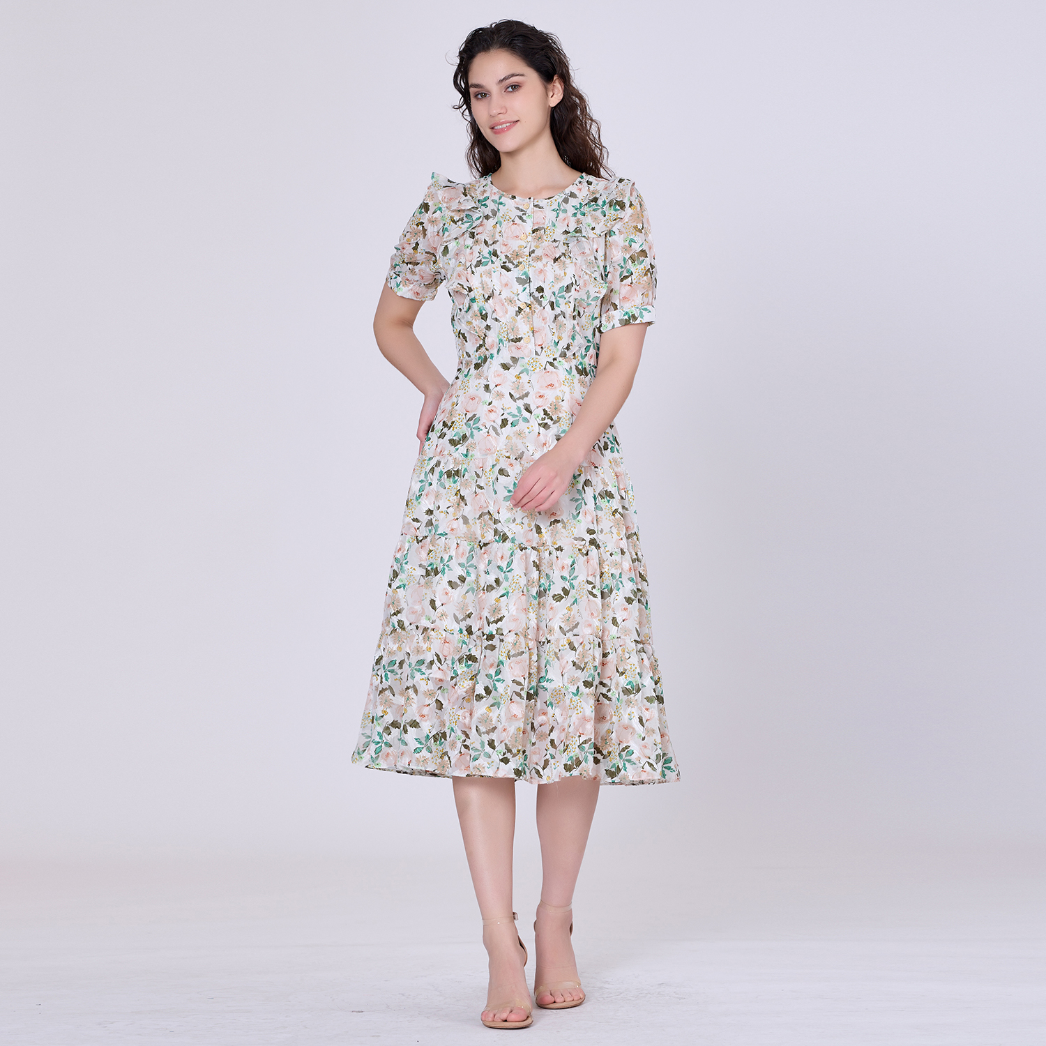 Teekleid mit Blumenprint Image