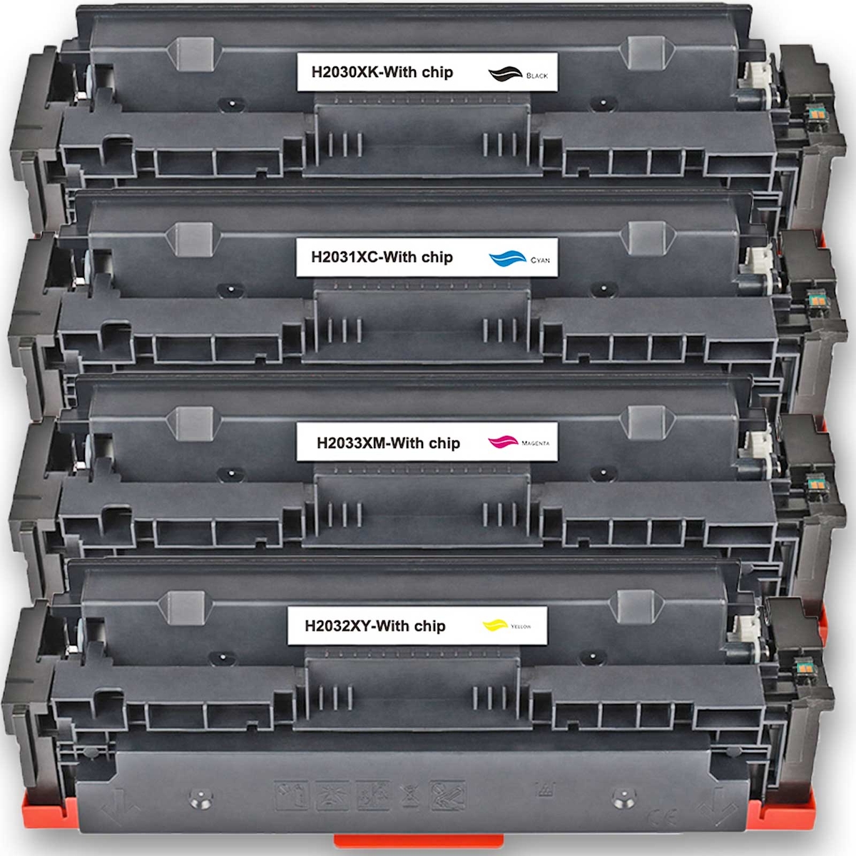 4 Toner Set für HP Color LaserJet Pro MFP M 450 Series Gigao-Tonerkassetten alle Farben 415X kompatibel MFP-M450 Series Image