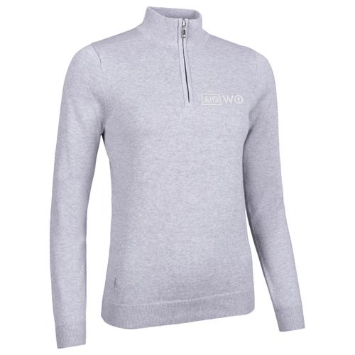 AIG Womens Open Glenmuir Ava Knitted Midlayer - Light Grey Marl