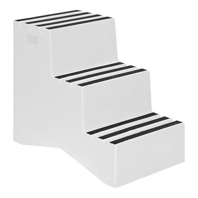Vestil Marine White Polyethylene Three-Step Step Stool VST-3-WT - 500 lb. Capacity