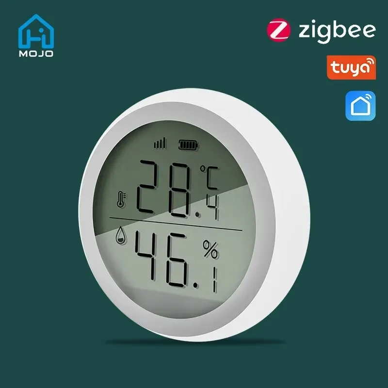 Tuya Smart ZigBee Thermometer Hause Innen Temperatur Und Feuchtigkeit Sensor Mit LCD Display APP Sprachsteuerung Alexa Google Hause Image