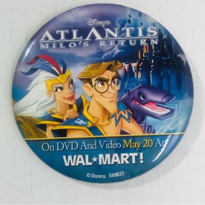 Disney Other | Atlantis Milo's Return Pin Button Movie Walmart | Color: Blue | Size: Os