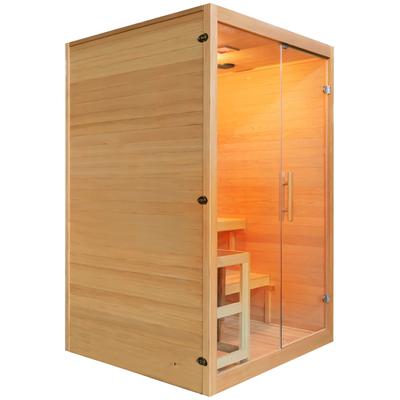 SANOTECHNIK Infrarotkabine "»Twincombi« Sauna+Infrarot" Saunen LxBxH: 130x120x200cm Gr. Saunaofen, integrierte Steuerung, 3,5 kW, braun (holz)