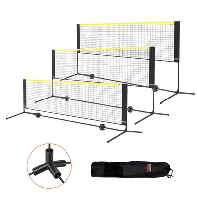 VEVOR Badminton Net, Height Adjustable Volleyball Net, 10ft Wide Foldable Pickleball Net, Portable Easy Setup Tennis Net Set.