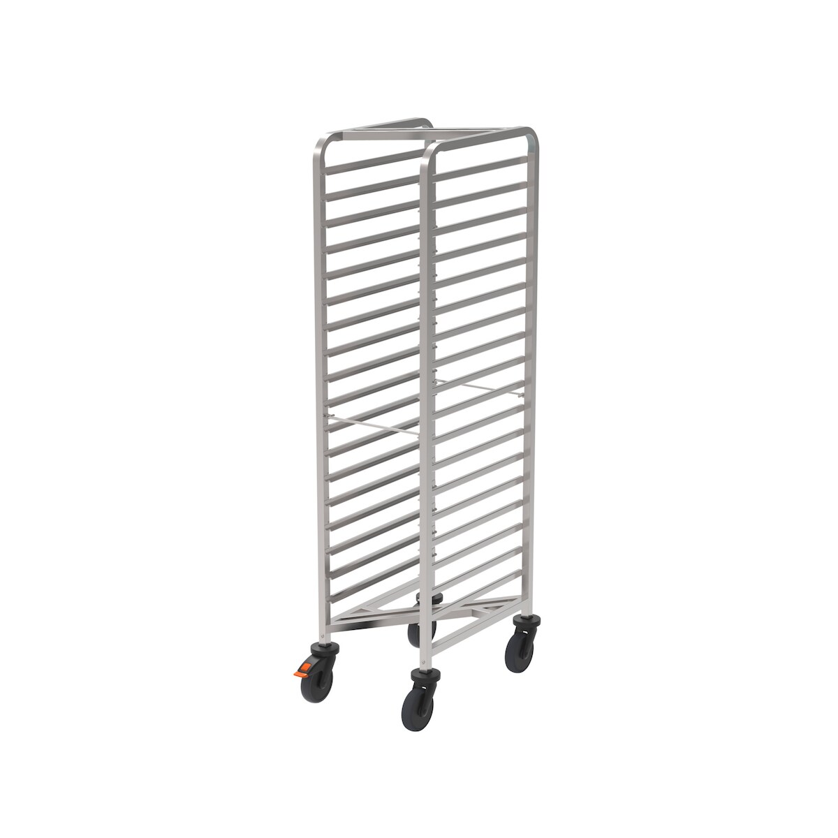 Rieber Raumspar-Regalwagen 1/1, 4 Abweiserollen, 382 x 559 x 1647 mm Image