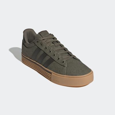 Sneaker ADIDAS SPORTSWEAR "DAILY 4.0", Gr. 42,5, grün (olive strata, shadow olive, gum 3), Textil, Synthetik, sportlich,