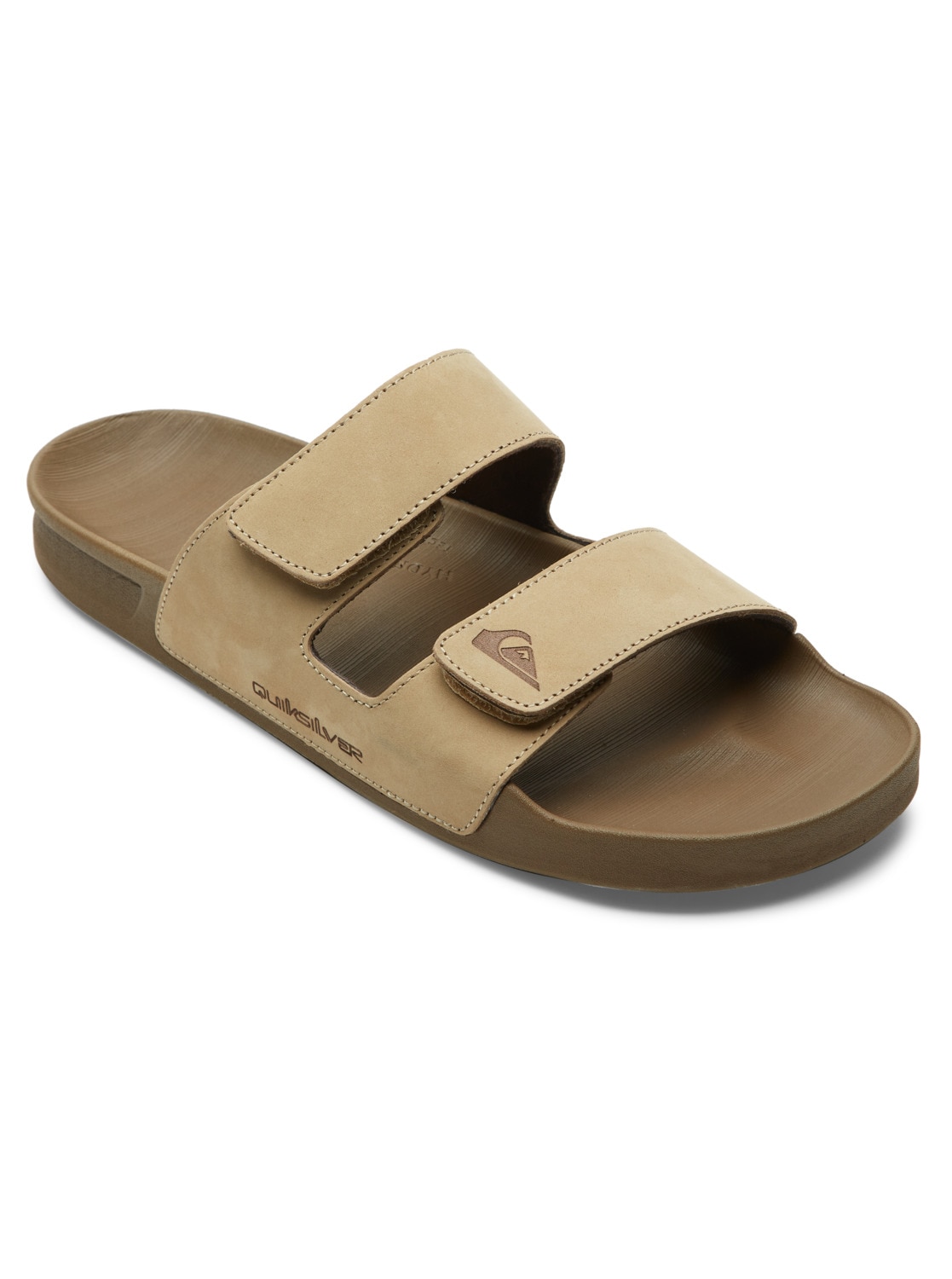 Sandale QUIKSILVER "Rivi Leather", Herren, Gr. 6(39), beige (tan 1), Obermaterial: Leder / Außensohle: Gummi, Schuhe Sandale