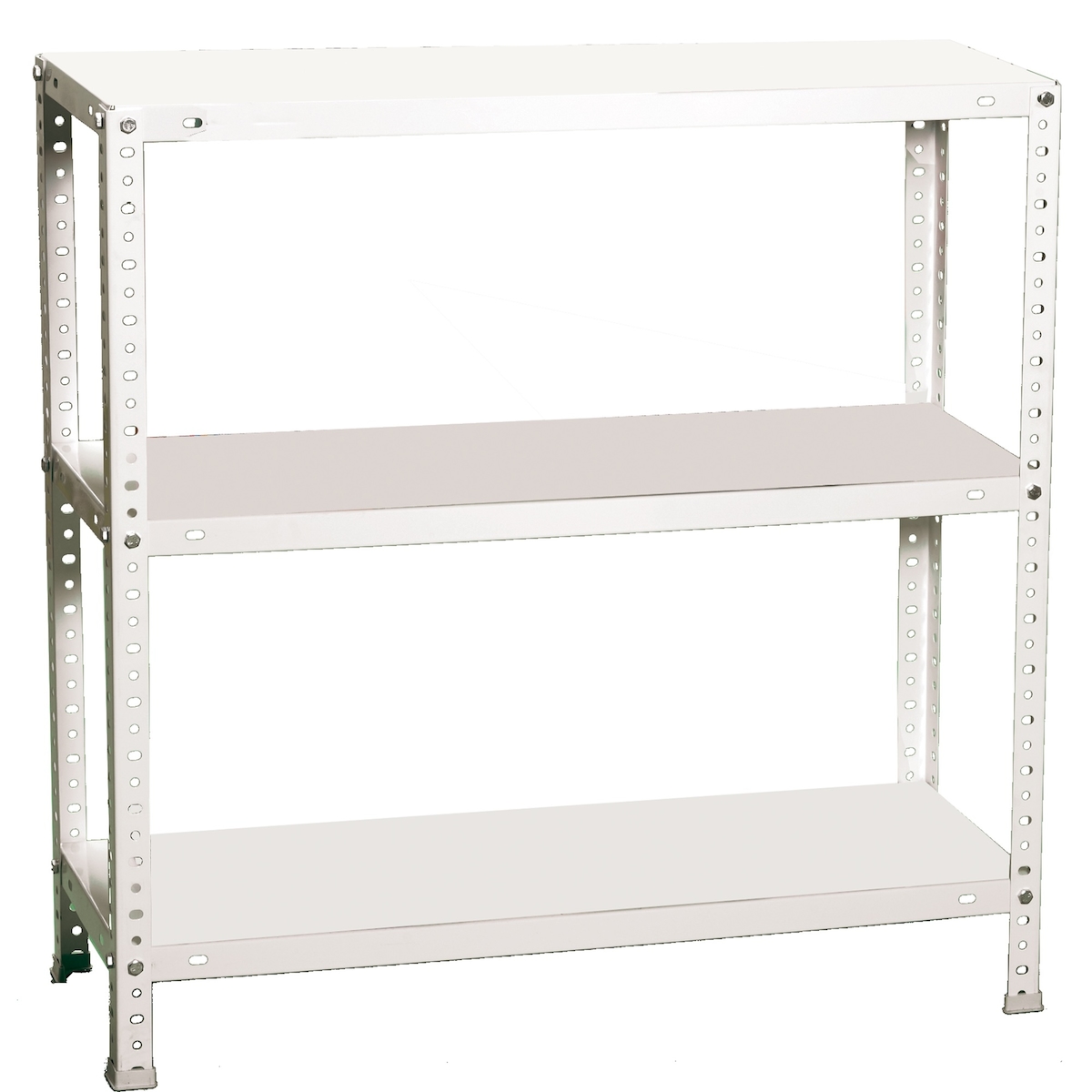 PROREGAL Schraubregal PANDA SMALL | HxBxT 100x110x50cm | 3 Fachböden | Fachlast 75kg | Weiß Image