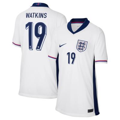 England Nike Stadion-Heimtrikot 2024 – Kinder mit Aufdruck Watkins 19 Image